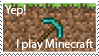 Yep I play Minecraft stamp