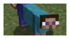 Minecraft cat with Steve skin stamp
