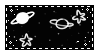 planets and stars stamp