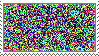 Colorful TV static stamp