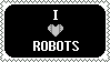 I love robots stamp